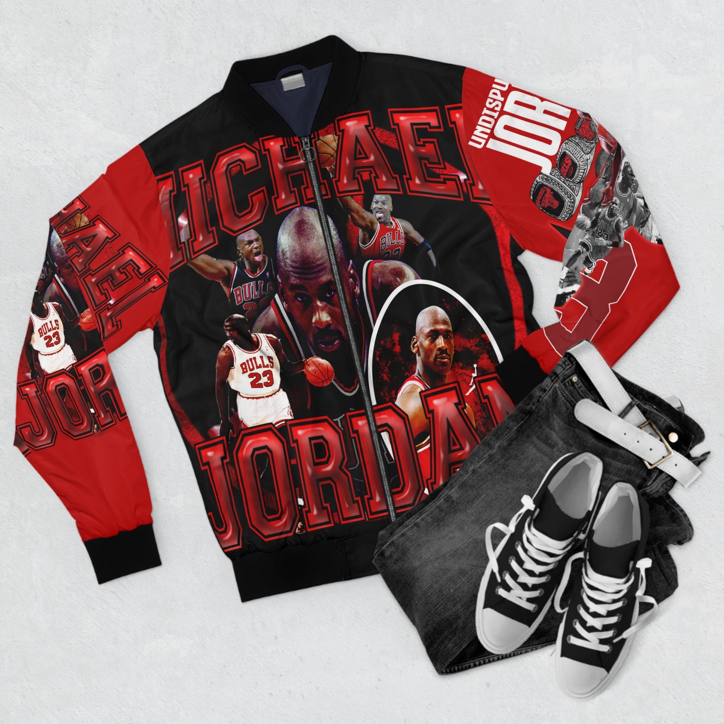 Michael Jordan Men's AOP Bomber Jacket
