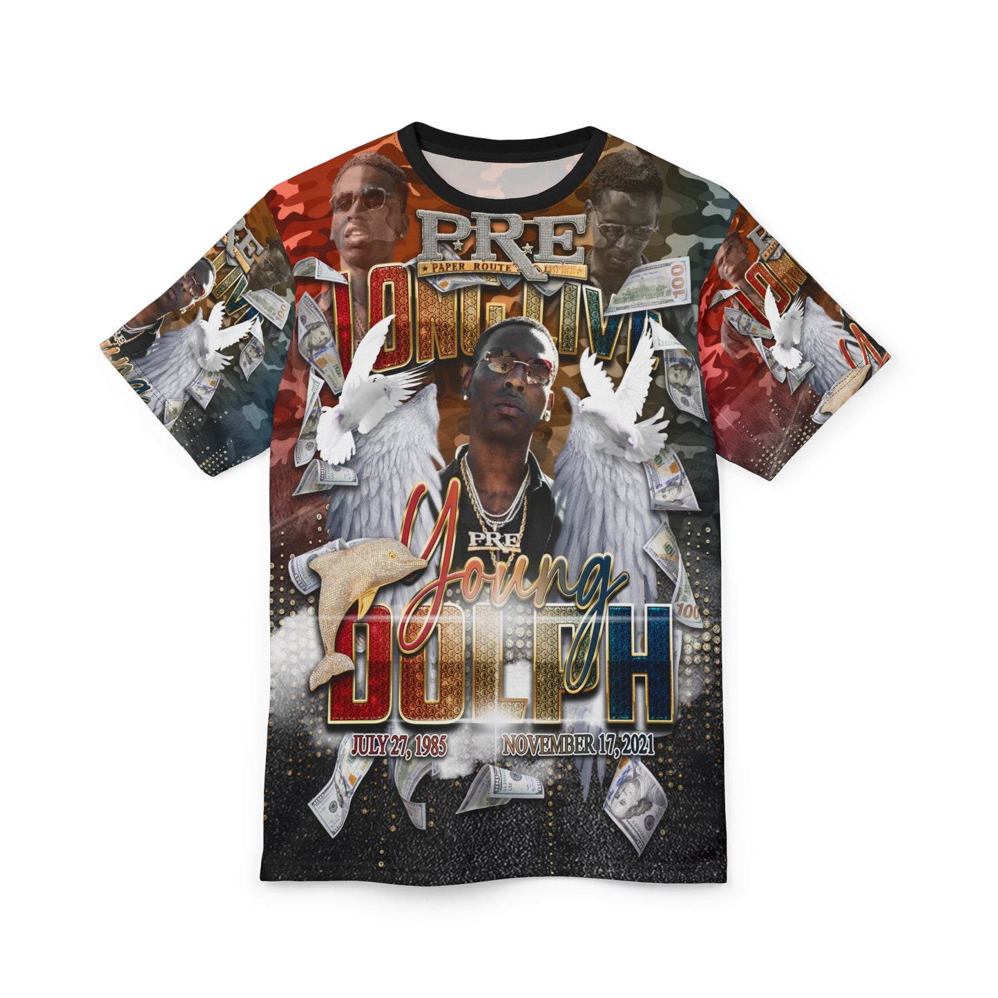 Young Dolph Unisex Cut & Sew Tee (AOP)