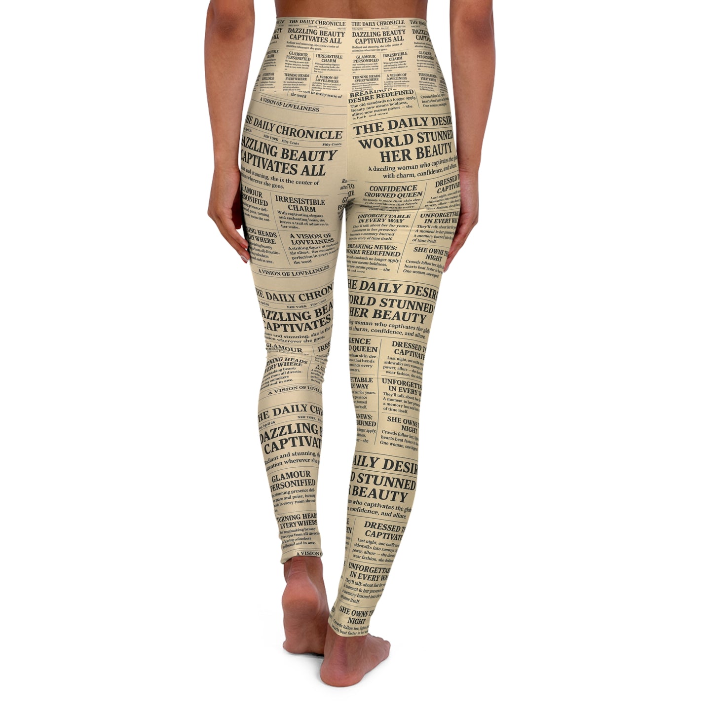 Newspaper sexy of Vibrant High Waisted Yoga Leggings, Colorful Activewear, Pilates Pants, Fitness Leggings, Yoga Outfits, Stylish Exercise Clothing