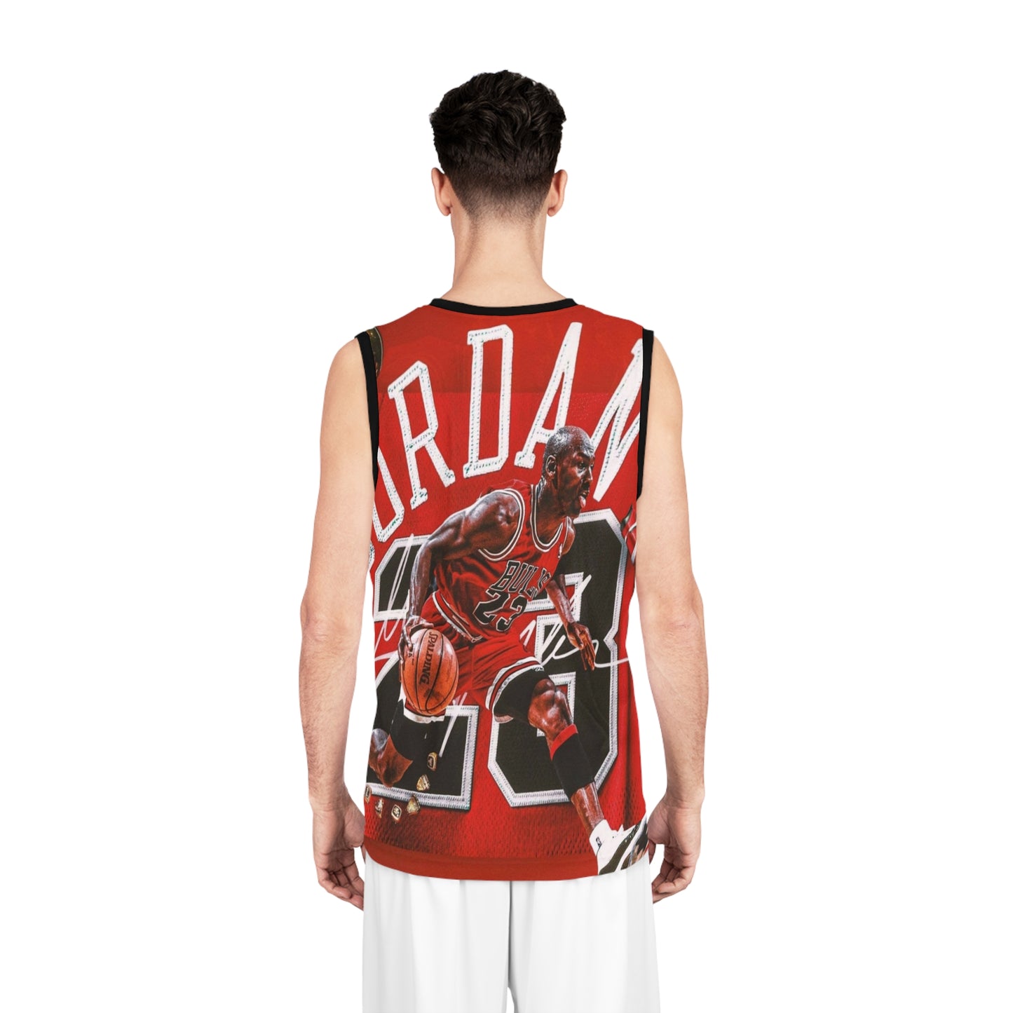 Michael Jordan red all over printed Basketball Jersey