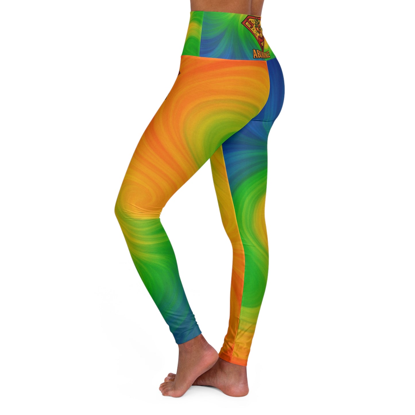 Abundance Vibrant High Waisted Yoga Leggings, multi colorful Activewear, Pilates Pants, Fitness Leggings, Yoga Outfits, Stylish Exercise Clothing
