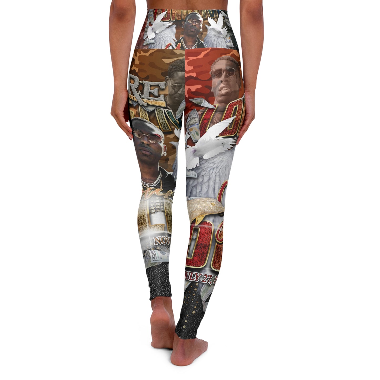 Young Dolph High Waisted Yoga Leggings (AOP)