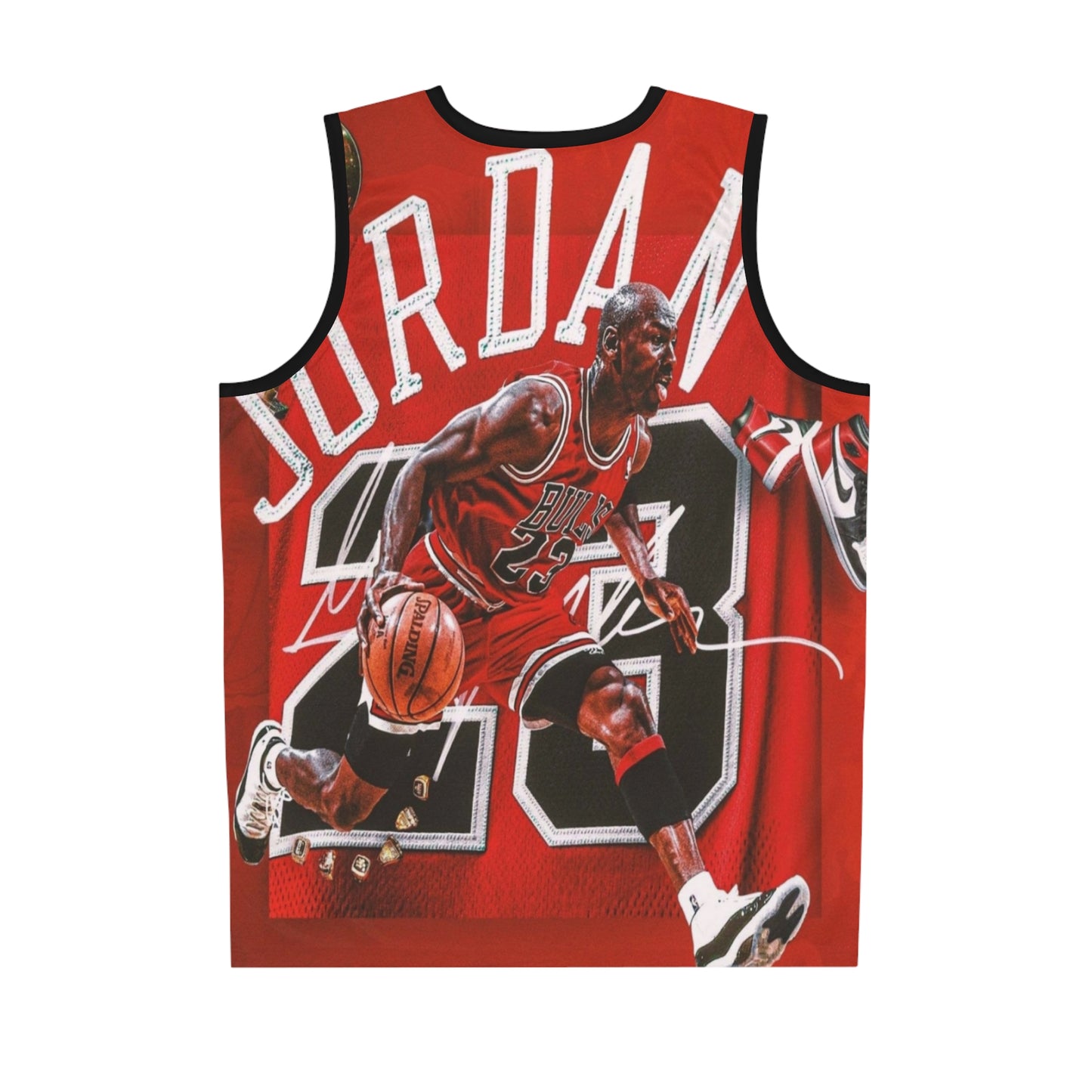 Michael Jordan red all over printed Basketball Jersey