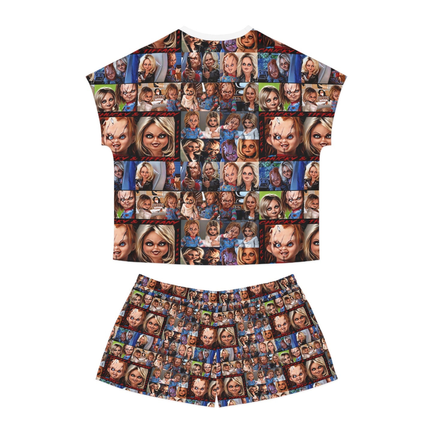 Chucky and bride of Chucky Women's Short Pajama Set (AOP)