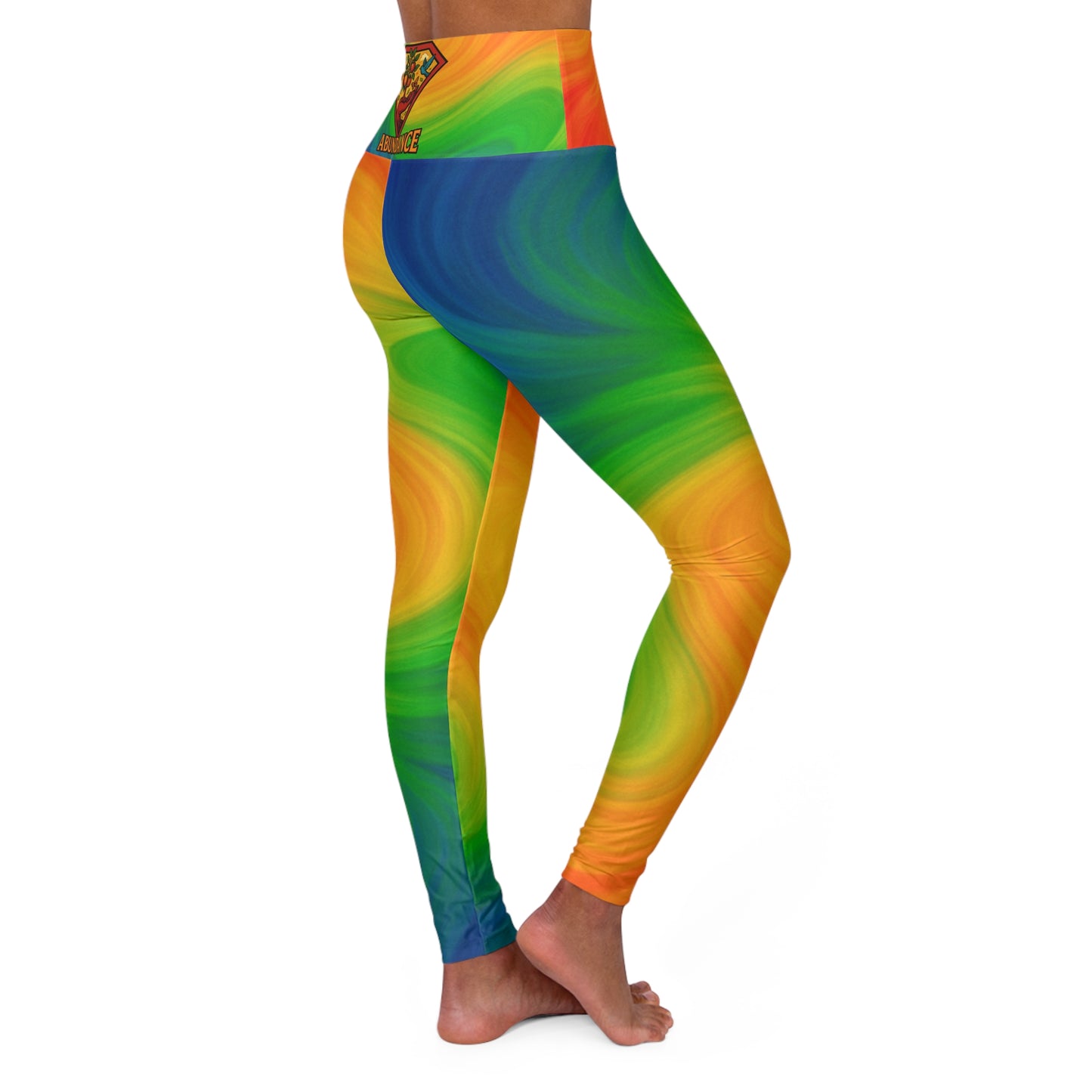 Abundance Vibrant High Waisted Yoga Leggings, multi colorful Activewear, Pilates Pants, Fitness Leggings, Yoga Outfits, Stylish Exercise Clothing