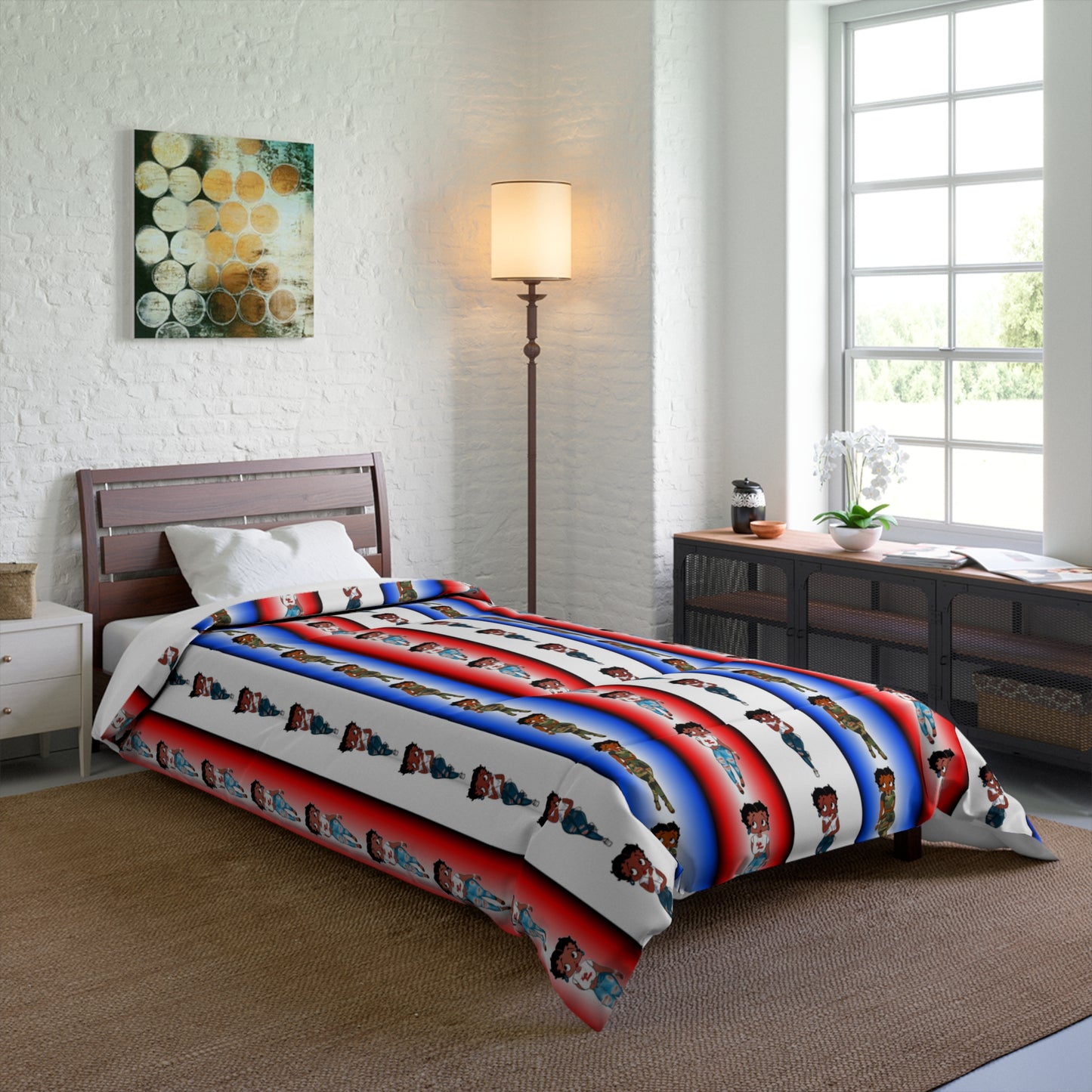 Betty boop red white and blue Comforter
