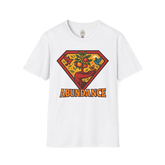 Abundance Superhero T-Shirt, Positive Affirmation Tee, Unisex Gift, Motivational Shirt, Casual Wear, Inspirational Apparel