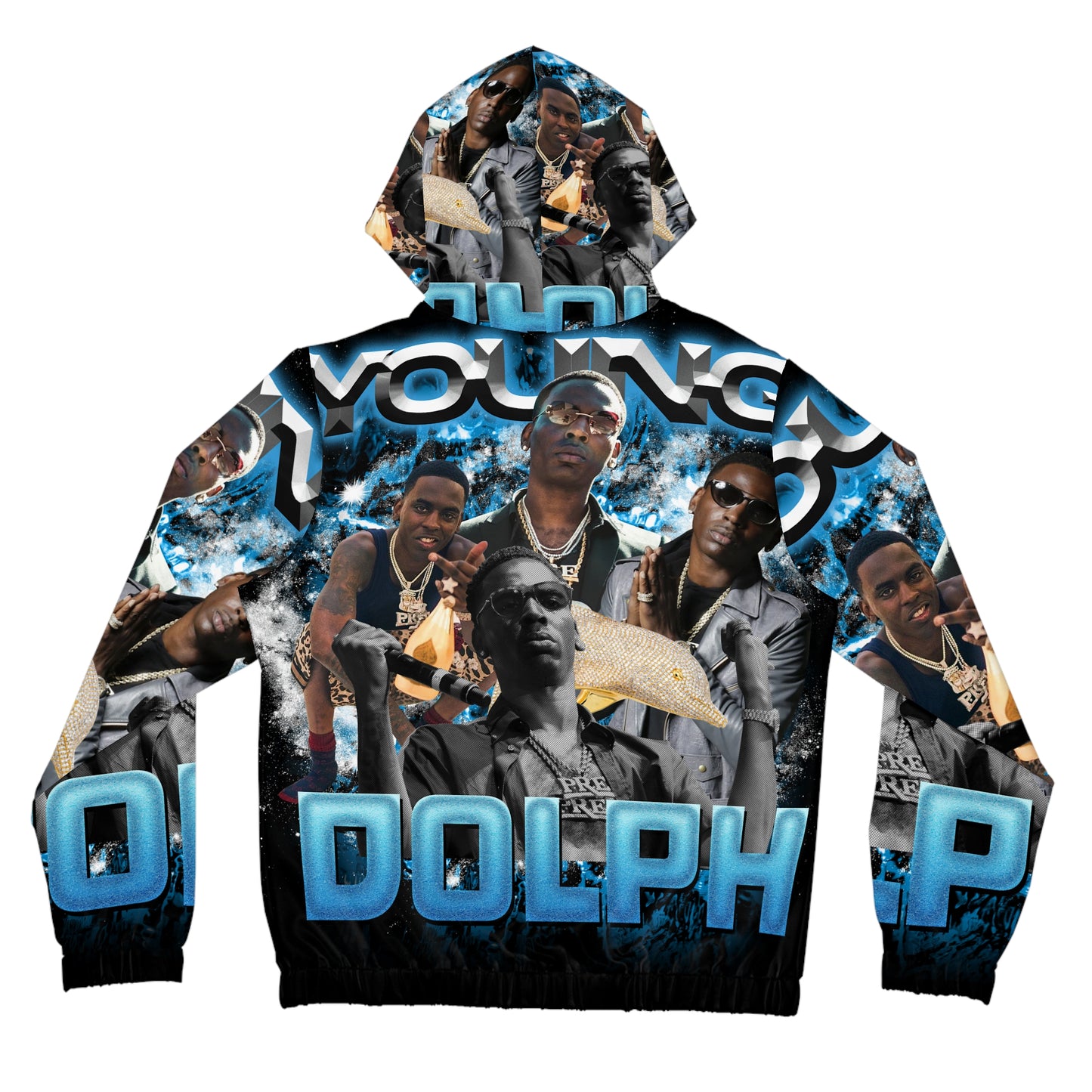 Young Dolph Womens Full-Zip Hoodie (AOP)