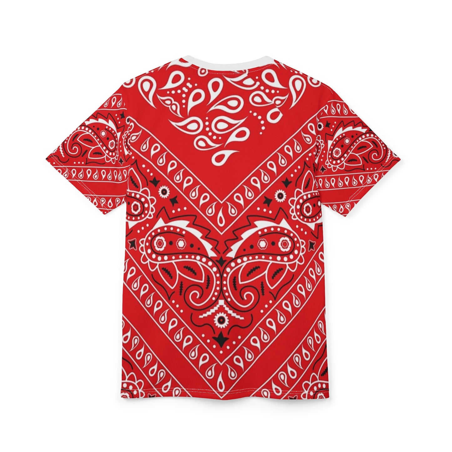 Bandana red Unisex AOP Cut & Sew Tee
