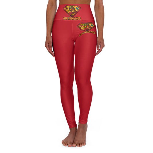Abundance Vibrant High Waisted Yoga Leggings, Colorful Activewear, Pilates Pants, Fitness Leggings, Yoga Outfits, Stylish Exercise Clothing